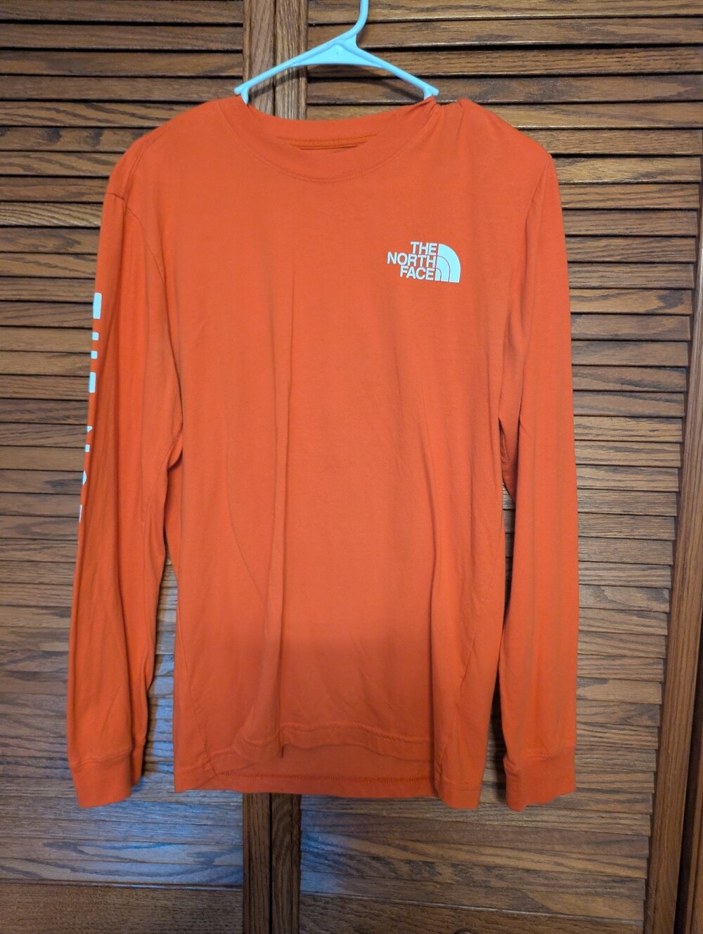 The North Face Orange Long Sleeve T-shirt Men's Size Small